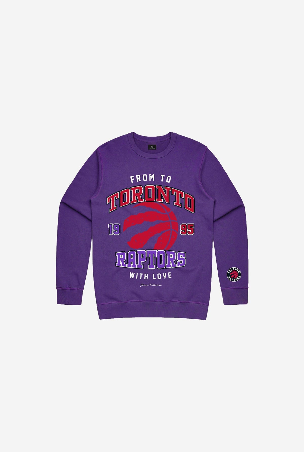Toronto Raptors Washed Kids Crewneck - Purple