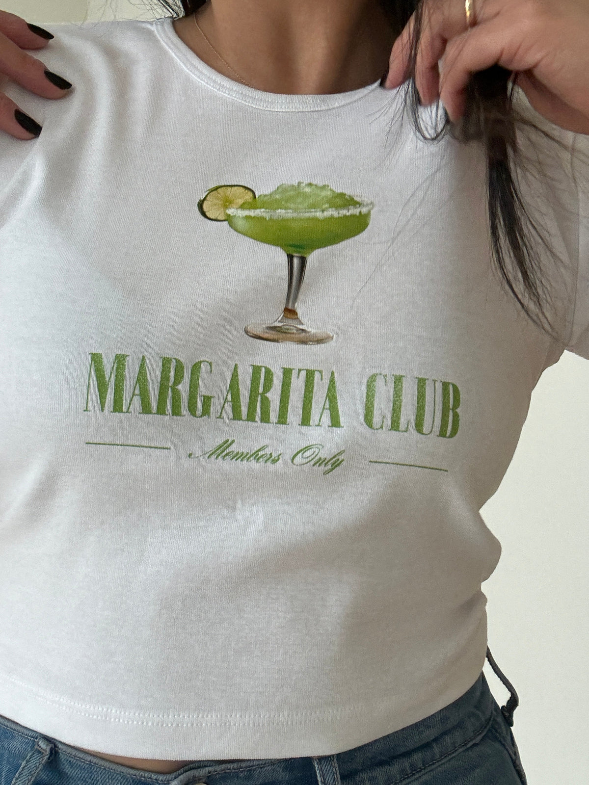 Margarita Club Baby Tee - White
