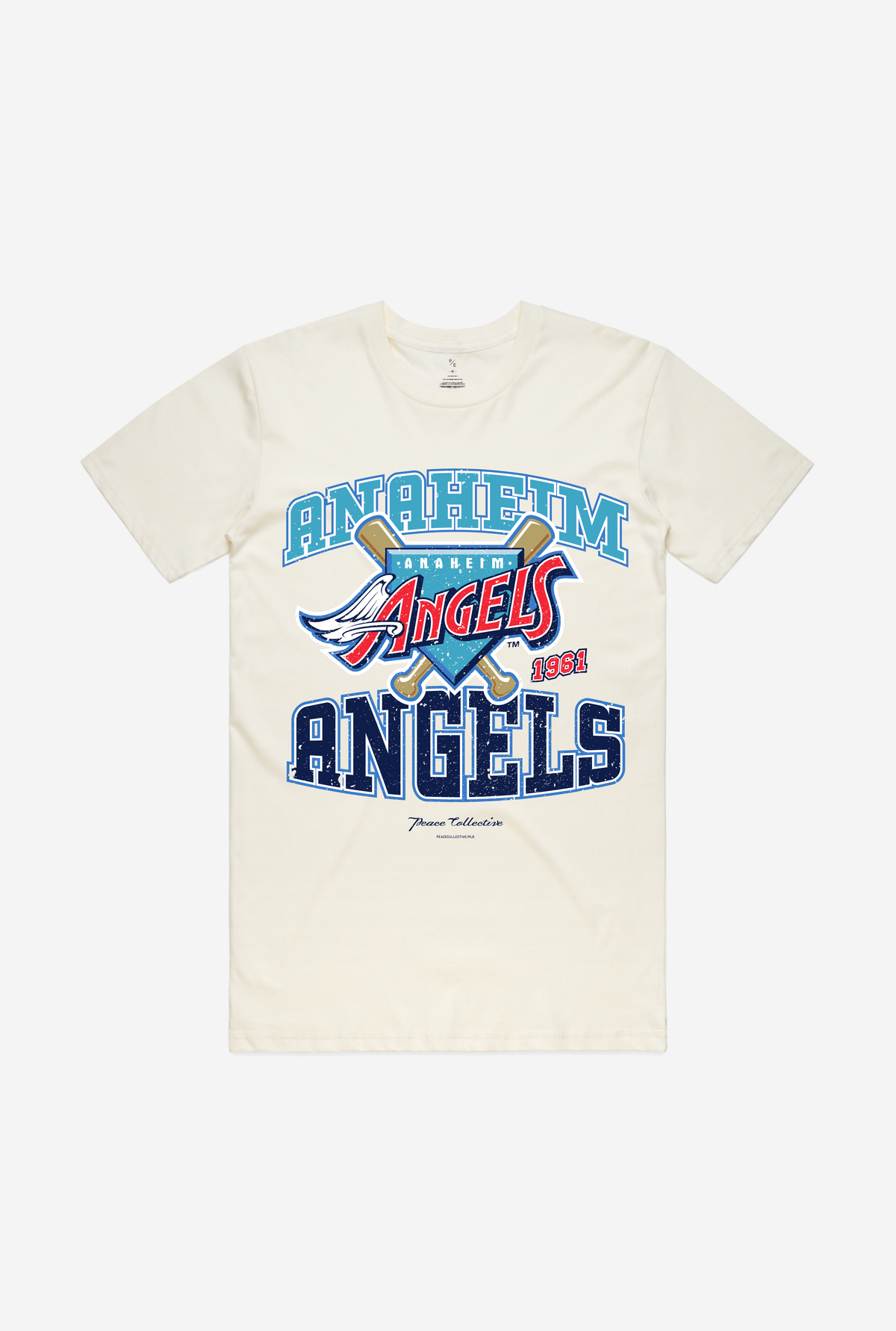 T-Shirt Anaheim Angels Vintage Washed - Ivoire