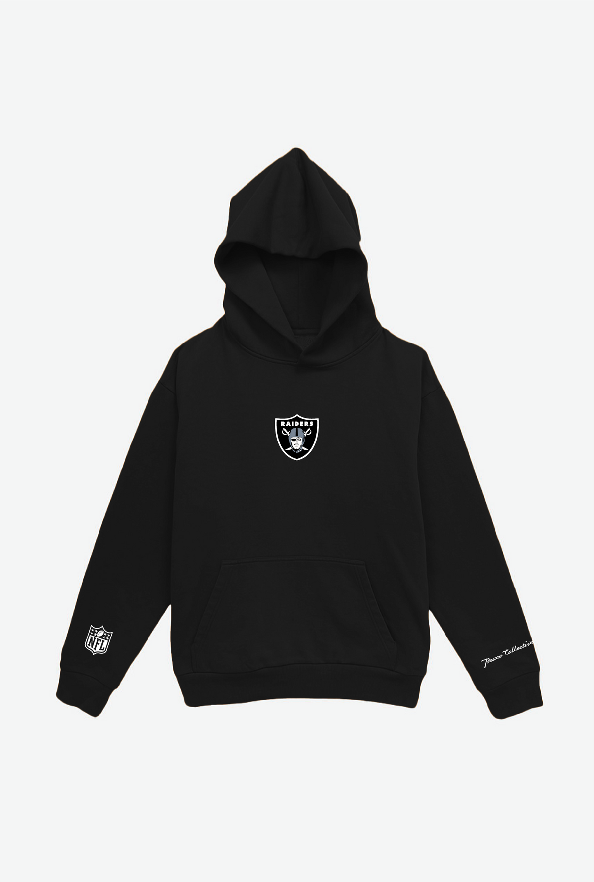 Sweat à capuche épais avec logo Las Vegas Raiders - Noir
