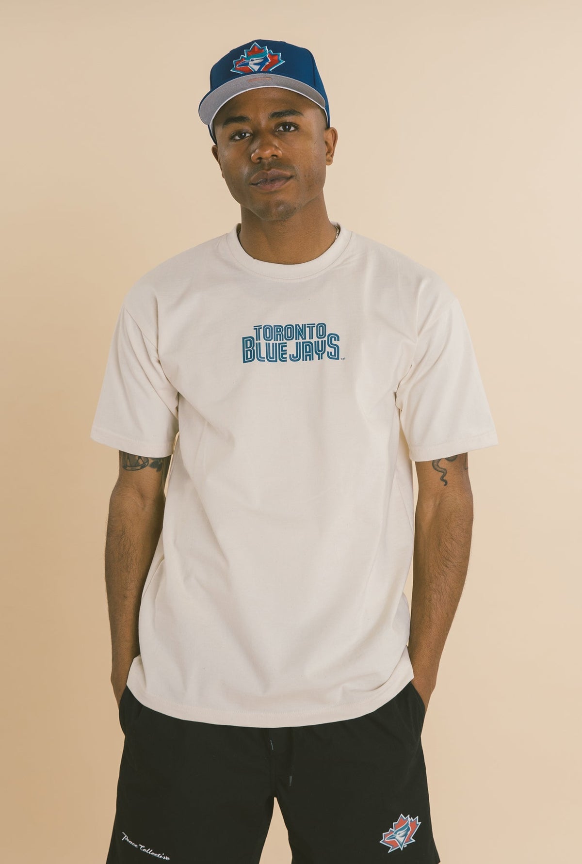 T-shirt poids lourd Toronto Blue Jays - Naturel
