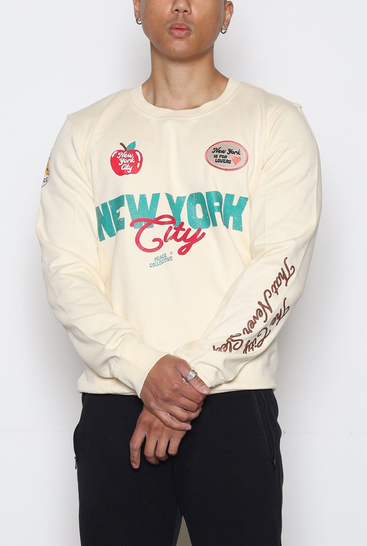 New York City Patch Crewneck - Ivory