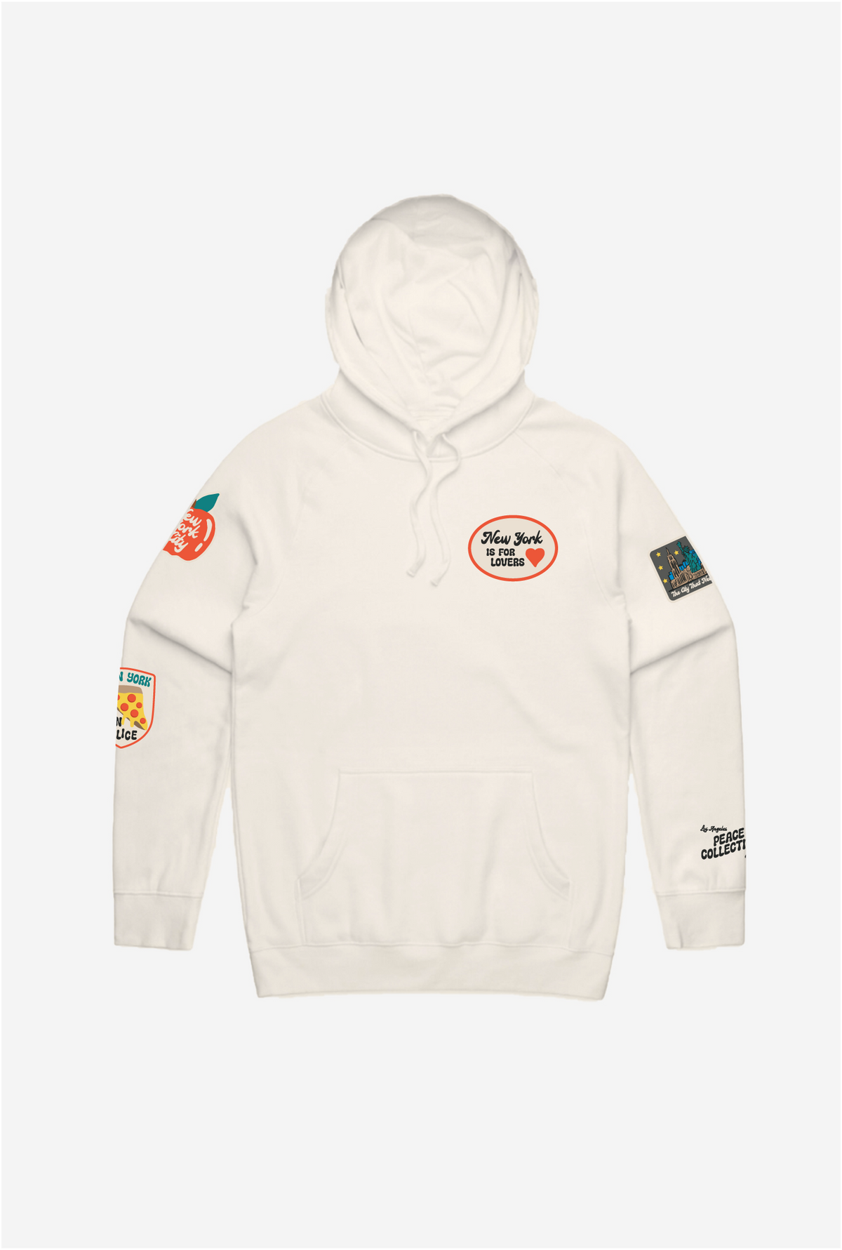 New York is for Lovers Patch Hoodie - Ivory