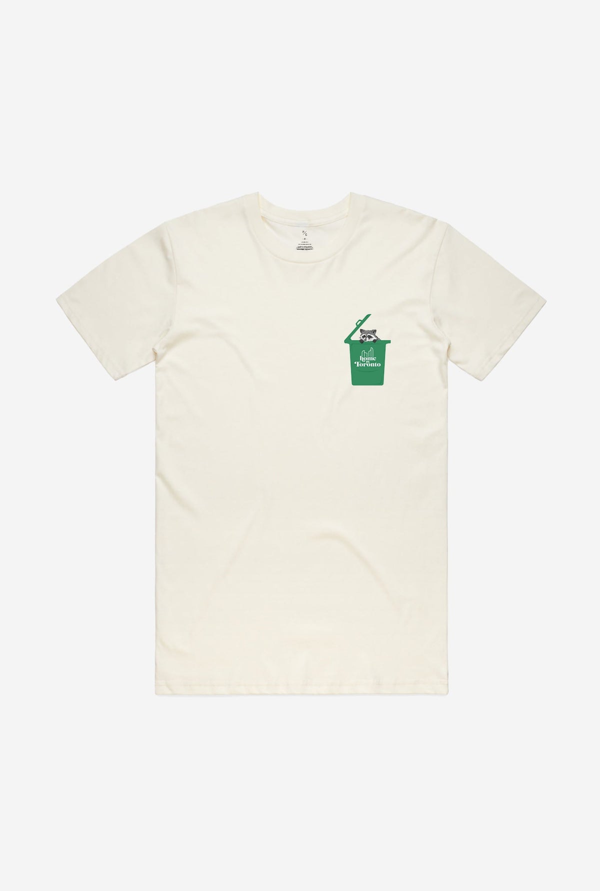T-shirt raton laveur Home is Toronto - Naturel