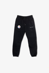 Pantalon de jogging épais avec logo Pittsburgh Steelers - Noir