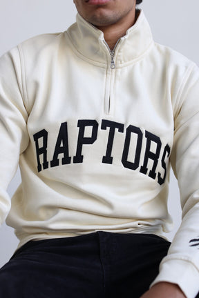 Toronto Raptors Collegiate Quarter Zip - Ivory