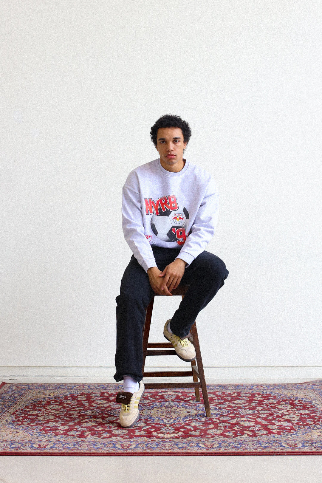 New York Red Bulls Vintage Footy SuperHeavy™️ Crewneck - Ash
