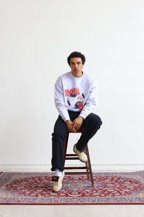 New York Red Bulls Vintage Footy SuperHeavy™️ Crewneck - Ash