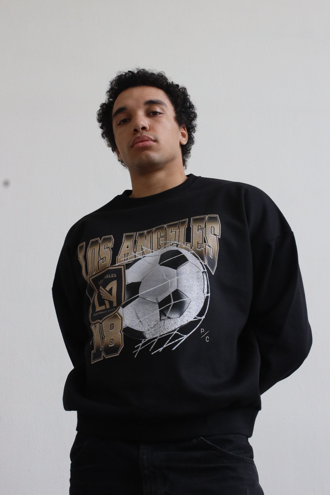 Los Angeles FC Vintage Ball SuperHeavy™️ Crewneck - Black