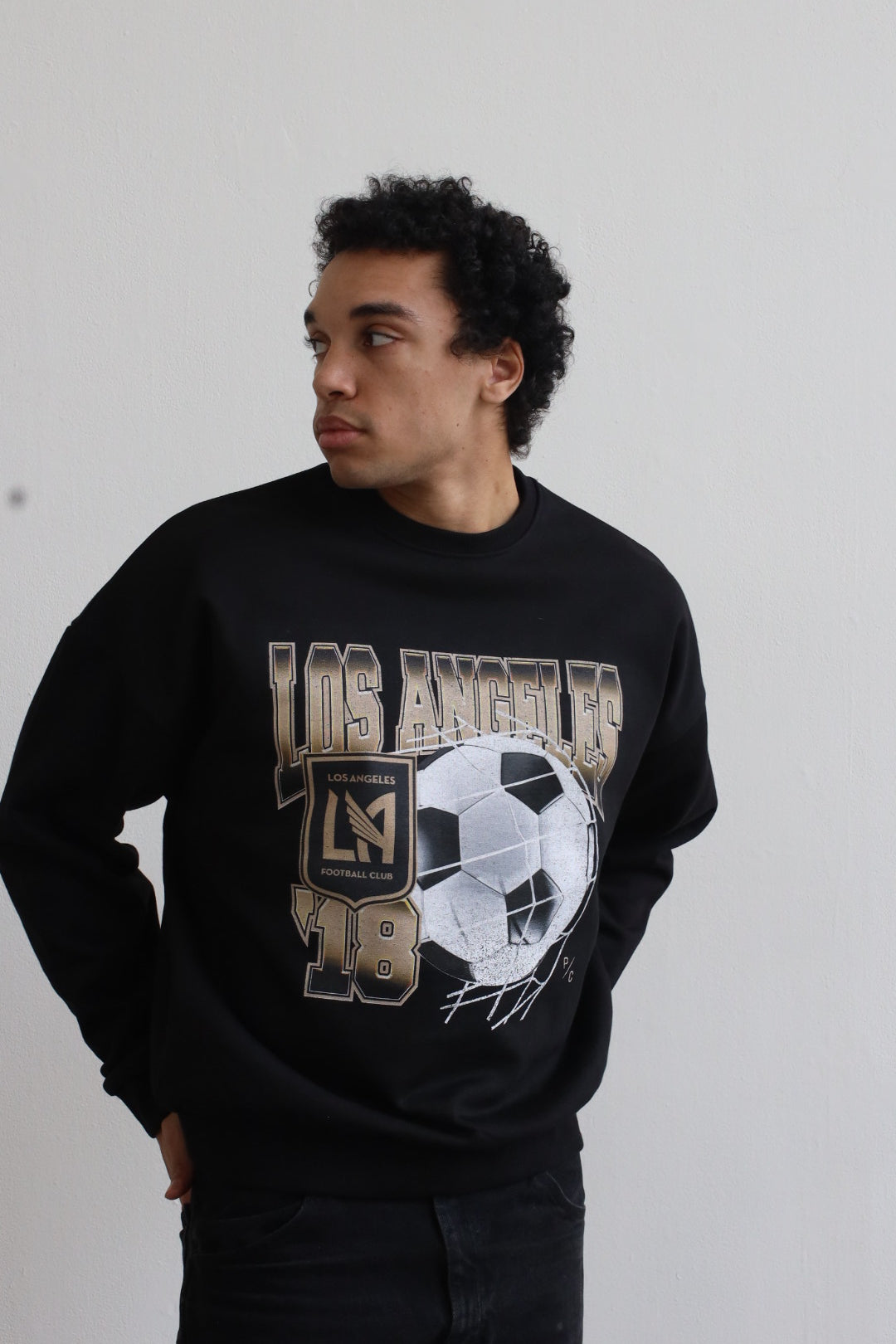 Los Angeles FC Vintage Ball SuperHeavy™️ Crewneck - Black