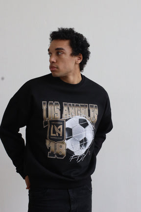 Los Angeles FC Vintage Ball SuperHeavy™️ Crewneck - Black