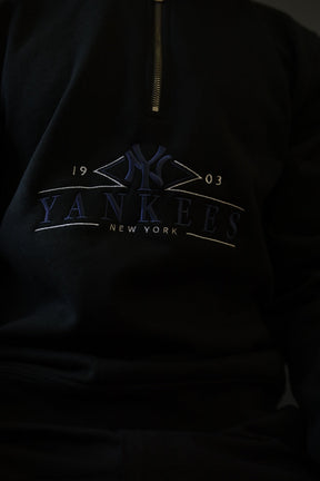 New York Yankees 1/4 Zip - Black
