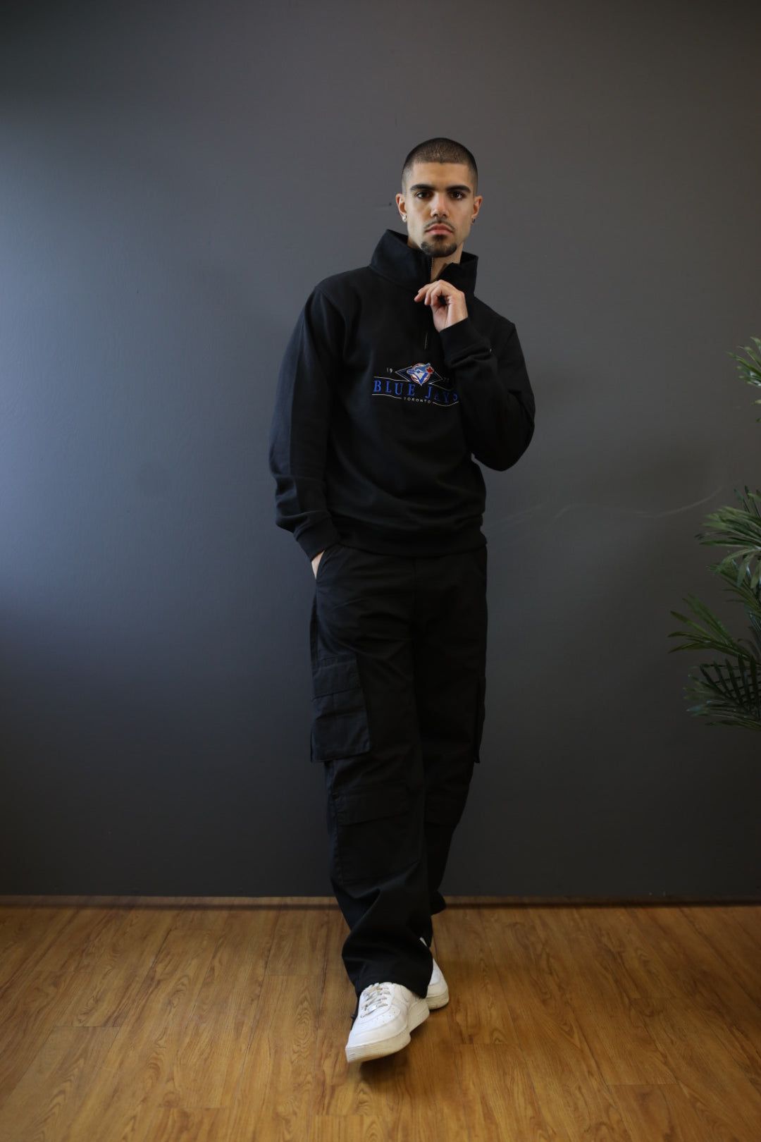 Toronto Blue Jays 1/4 Zip - Black