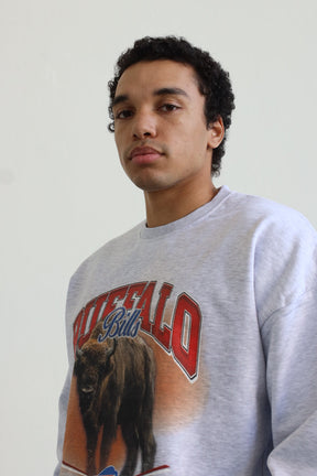 Buffalo Bills Mascot SuperHeavy™️ Crewneck - Ash