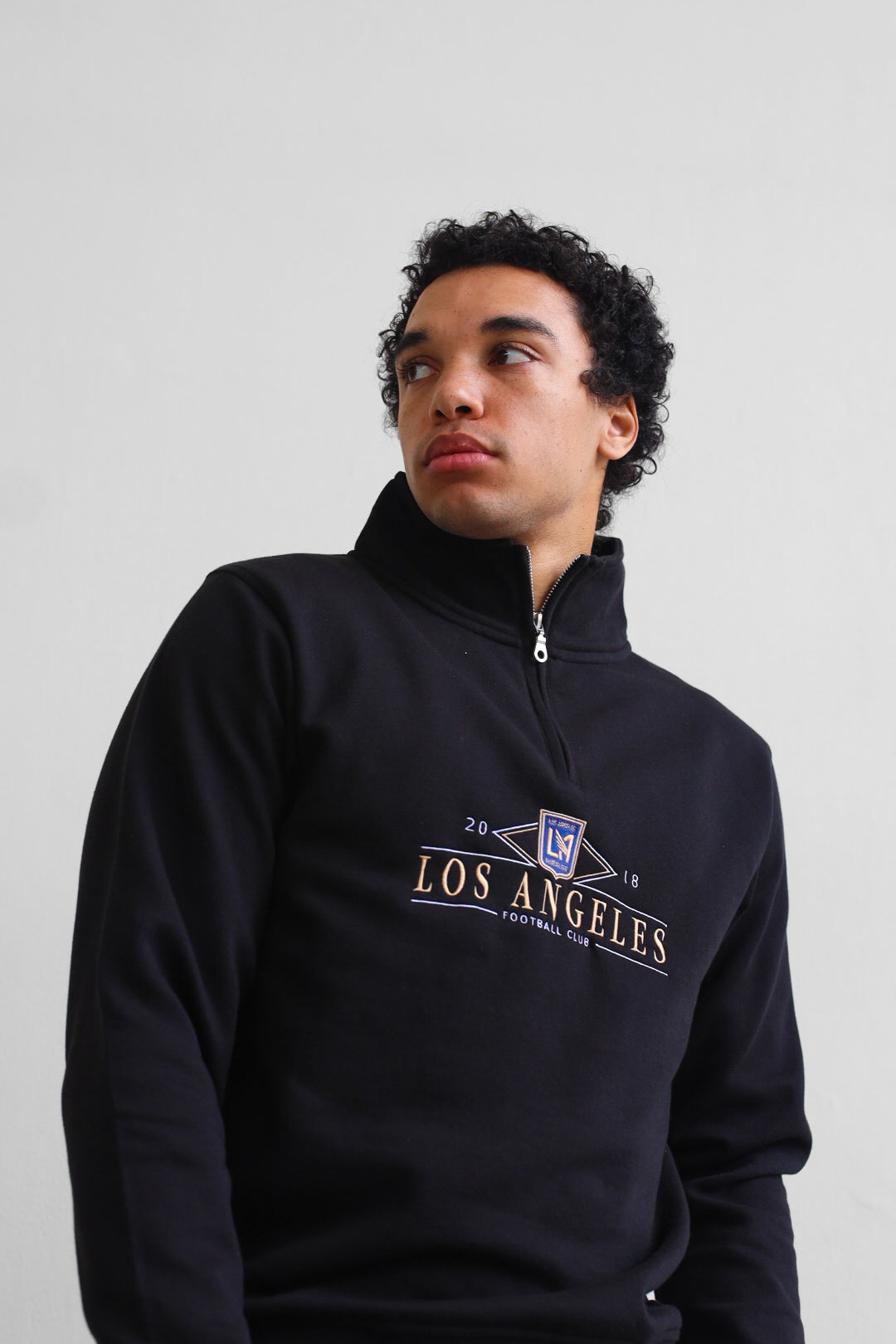 Los Angeles FC Vintage 1/4 Zip - Black