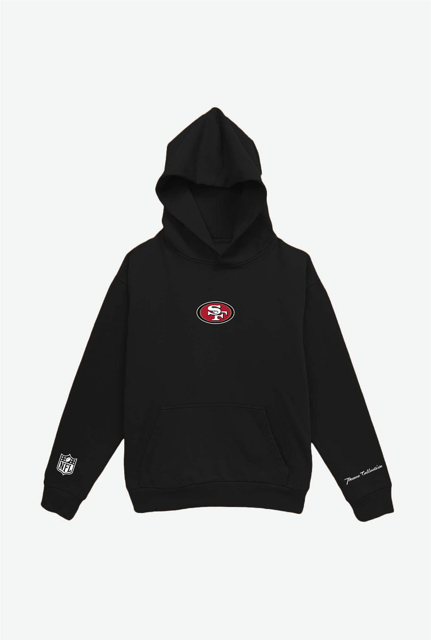 Sweat à capuche épais San Francisco 49ers Logo - Noir