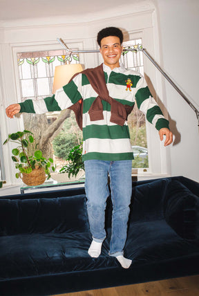 P/C x McDonald's Birdie Long Sleeve Polo - Forest Green/Ivory