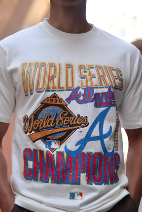 T-shirt Premium Collection Cooperstown des Braves d'Atlanta 1995 World Series - Naturel