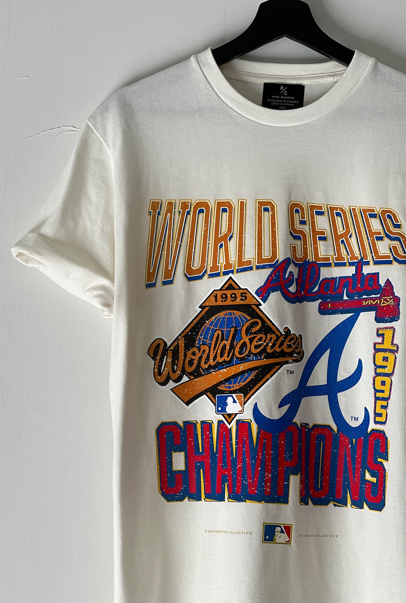 T-shirt Premium Collection Cooperstown des Braves d'Atlanta 1995 World Series - Naturel