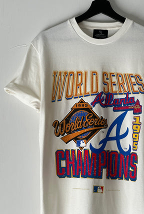T-shirt Premium Collection Cooperstown des Braves d'Atlanta 1995 World Series - Naturel