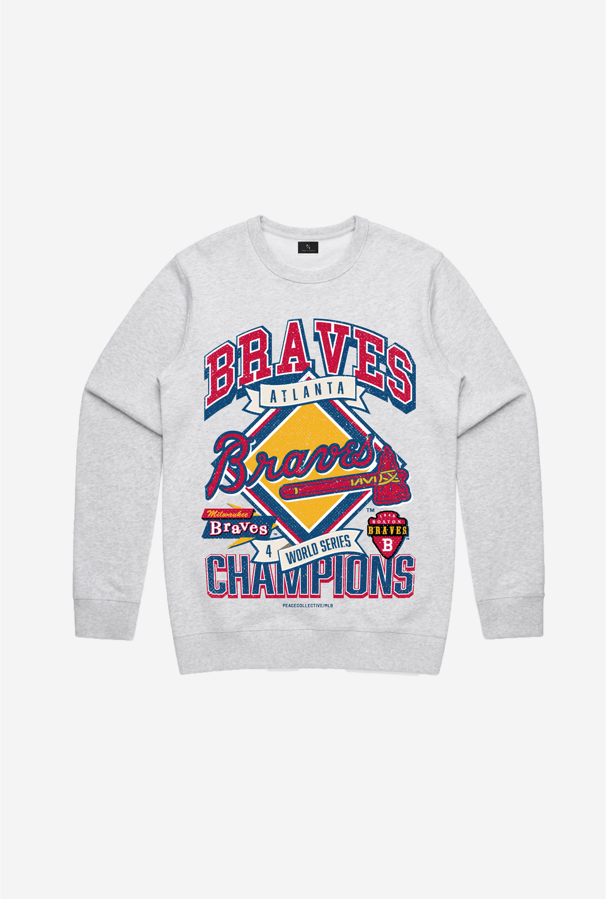 Sweat à Capuche Atlanta Braves Vintage Cooperstown Collection - Cendre