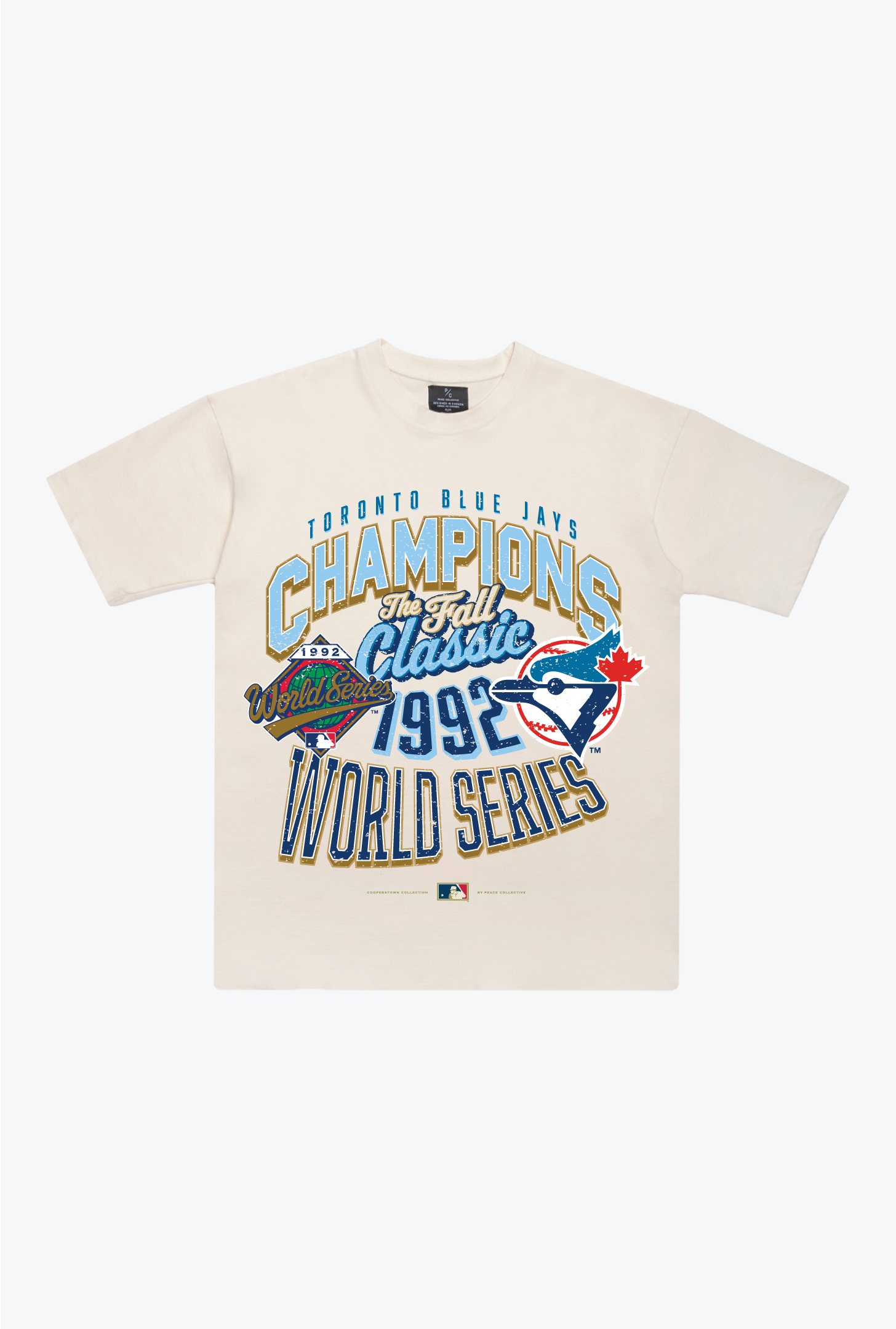 T-shirt Premium Collection Cooperstown des Blue Jays de Toronto 1992 - Naturel