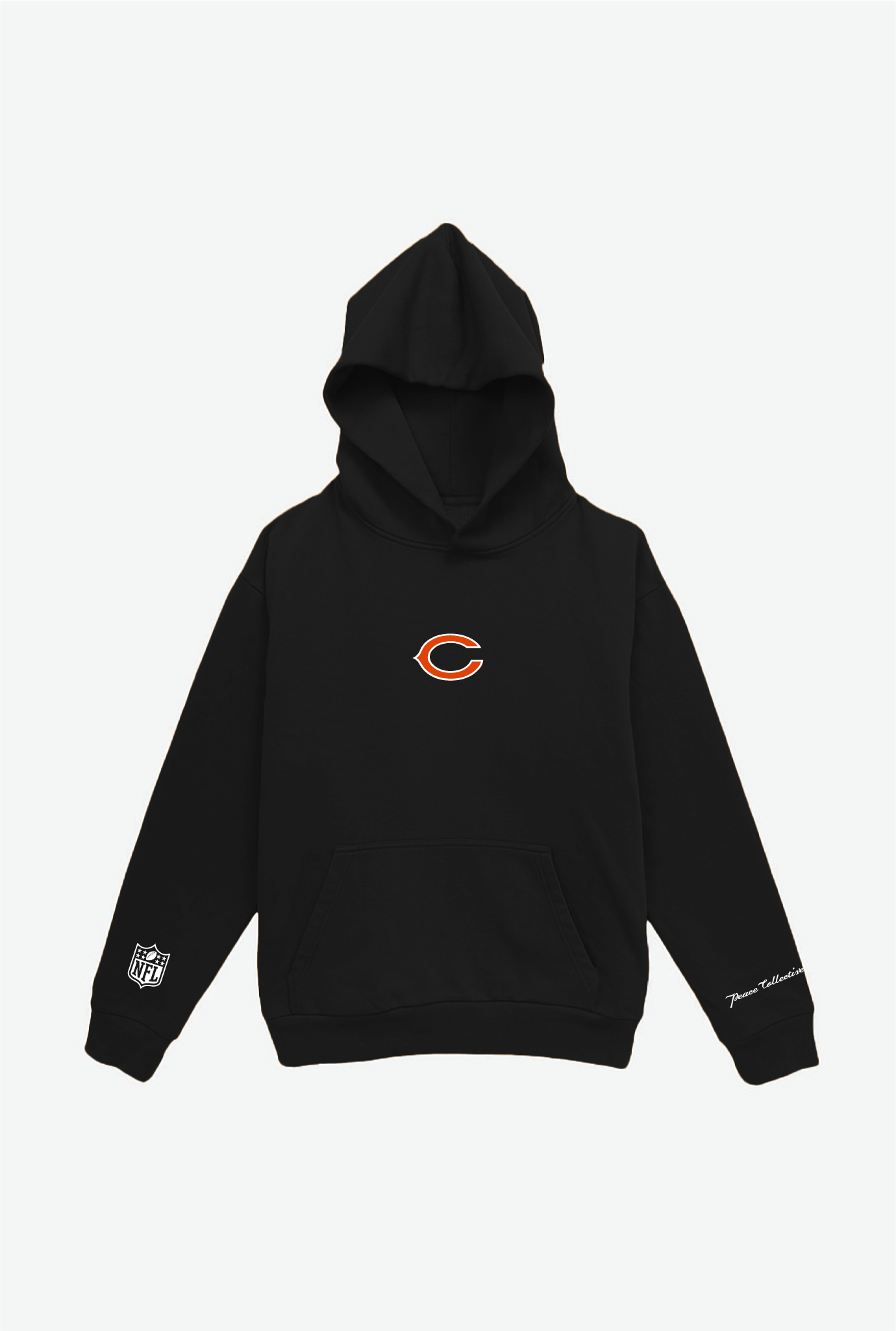 Sweat à capuche épais Chicago Bears Logo - Noir