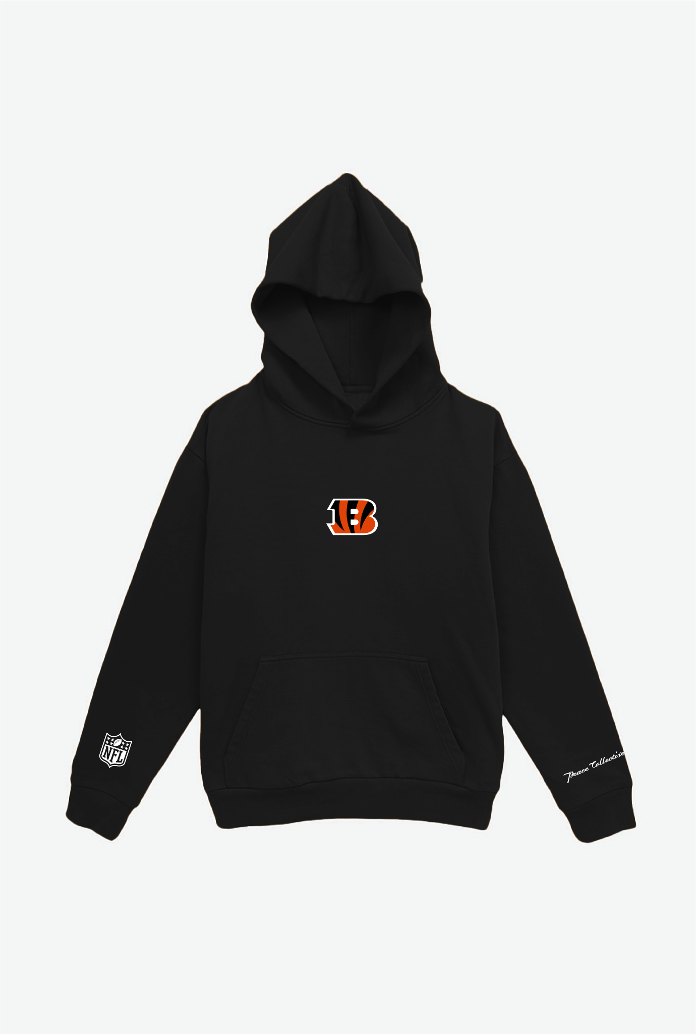 Sweat à capuche épais avec logo des Bengals de Cincinnati - Noir