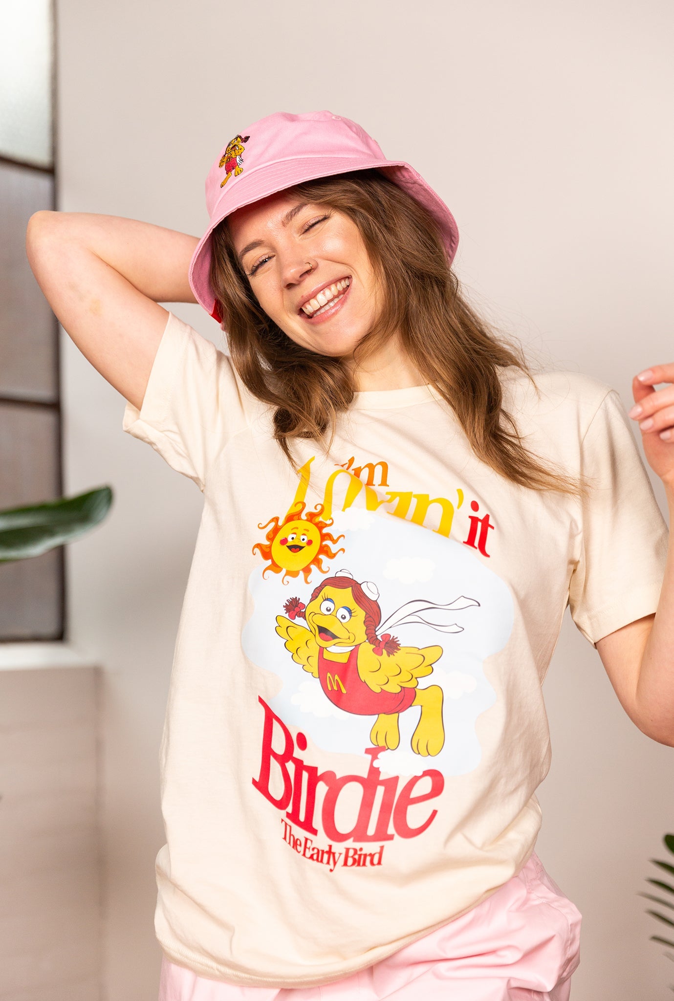 Birdie Bucket Hat - Pink