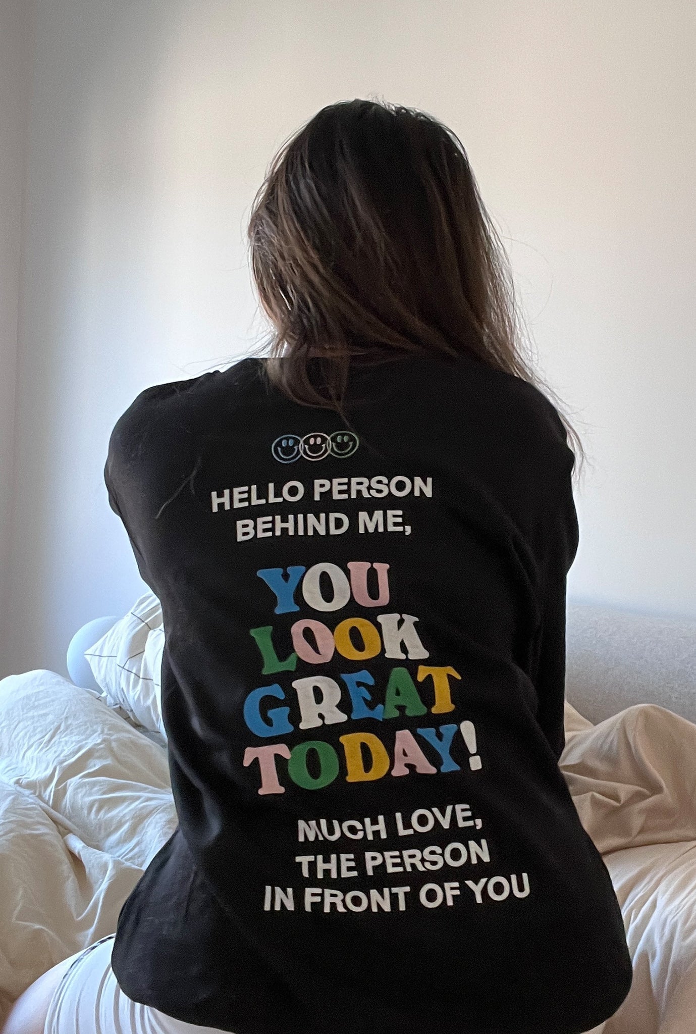 You Look Great Today Crewneck - Noir