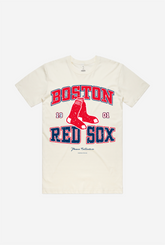 T-Shirt Boston Red Sox Vintage Washed - Ivoire