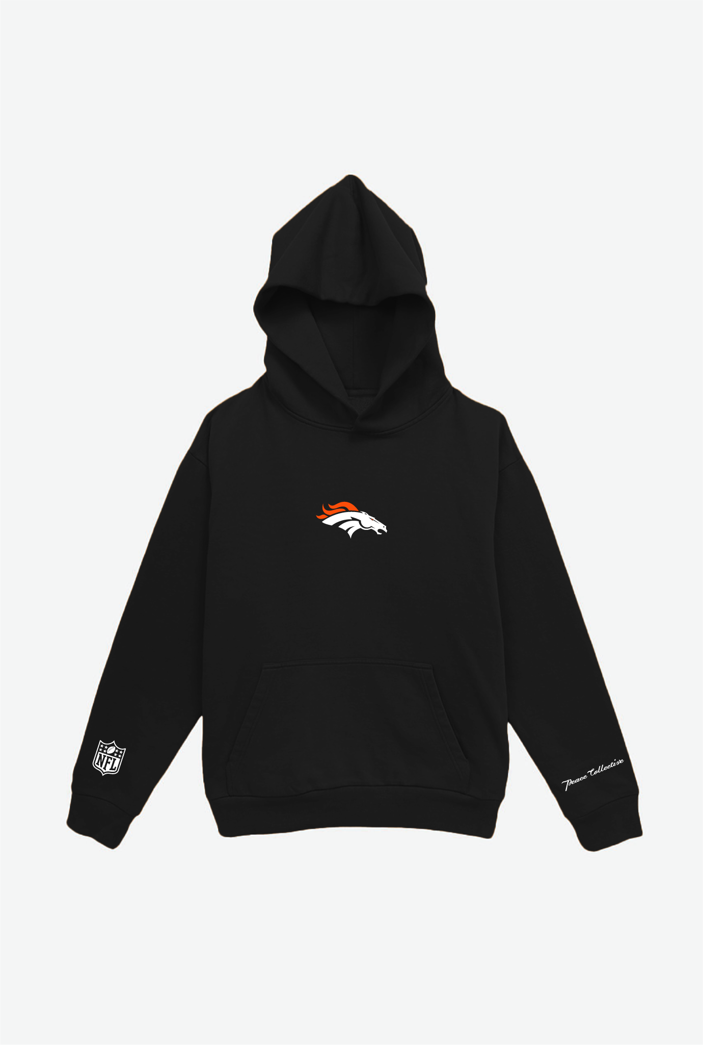 Sweat à capuche épais Denver Broncos Logo - Noir