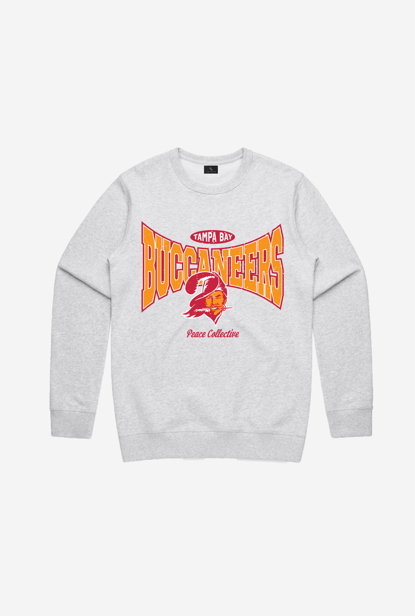 Tampa Bay Buccaneers Washed Graphic Crewneck - Cendre