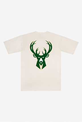 T-shirt poids lourd Milwaukee Bucks - Naturel