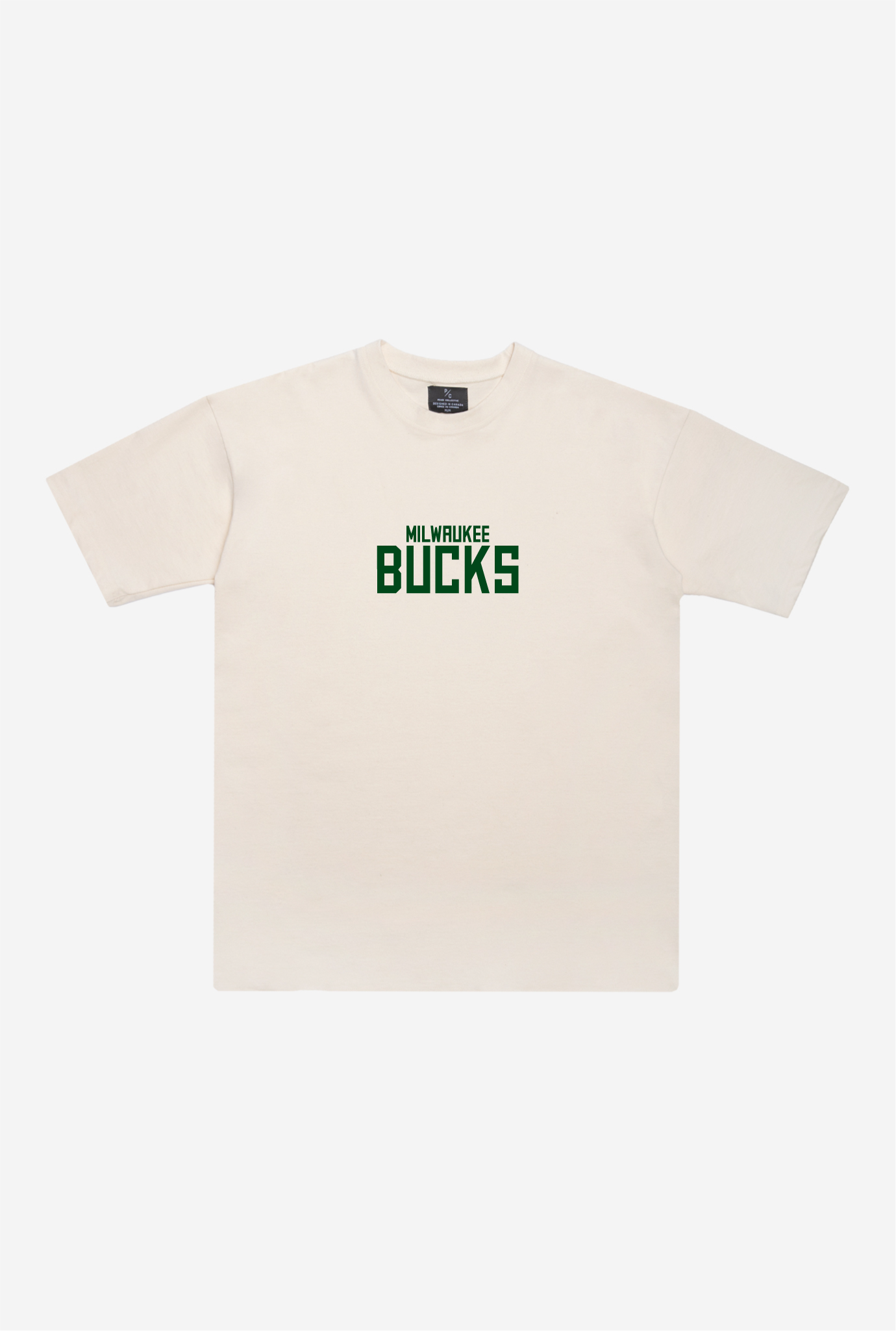 T-shirt poids lourd Milwaukee Bucks - Naturel