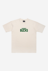 T-shirt poids lourd Milwaukee Bucks - Naturel