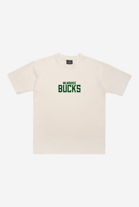 T-shirt poids lourd Milwaukee Bucks - Naturel