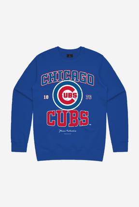 Pull ras du cou Chicago Cubs Vintage Washed - Royal