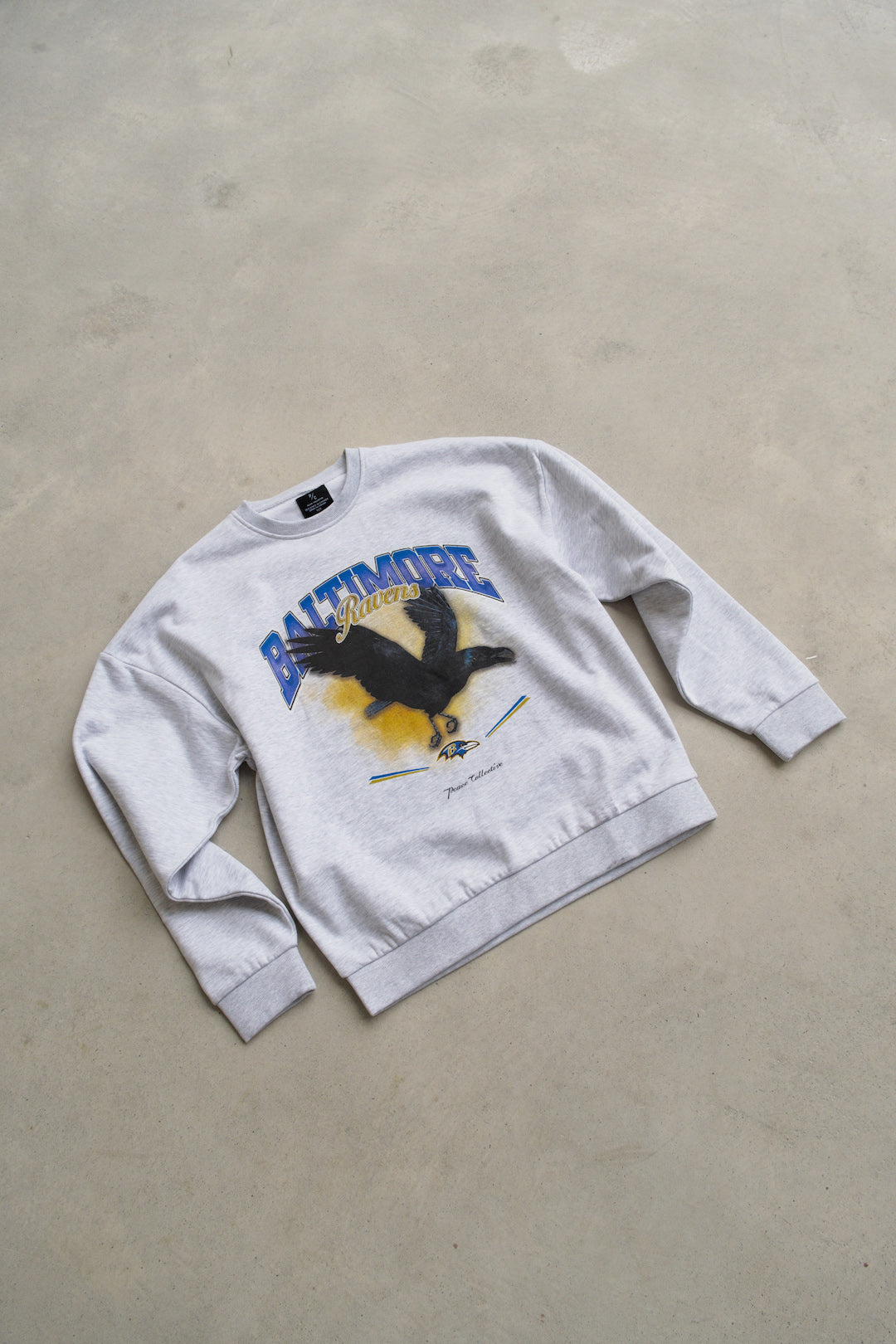 Baltimore Ravens Mascot SuperHeavy™️ Crewneck - Ash