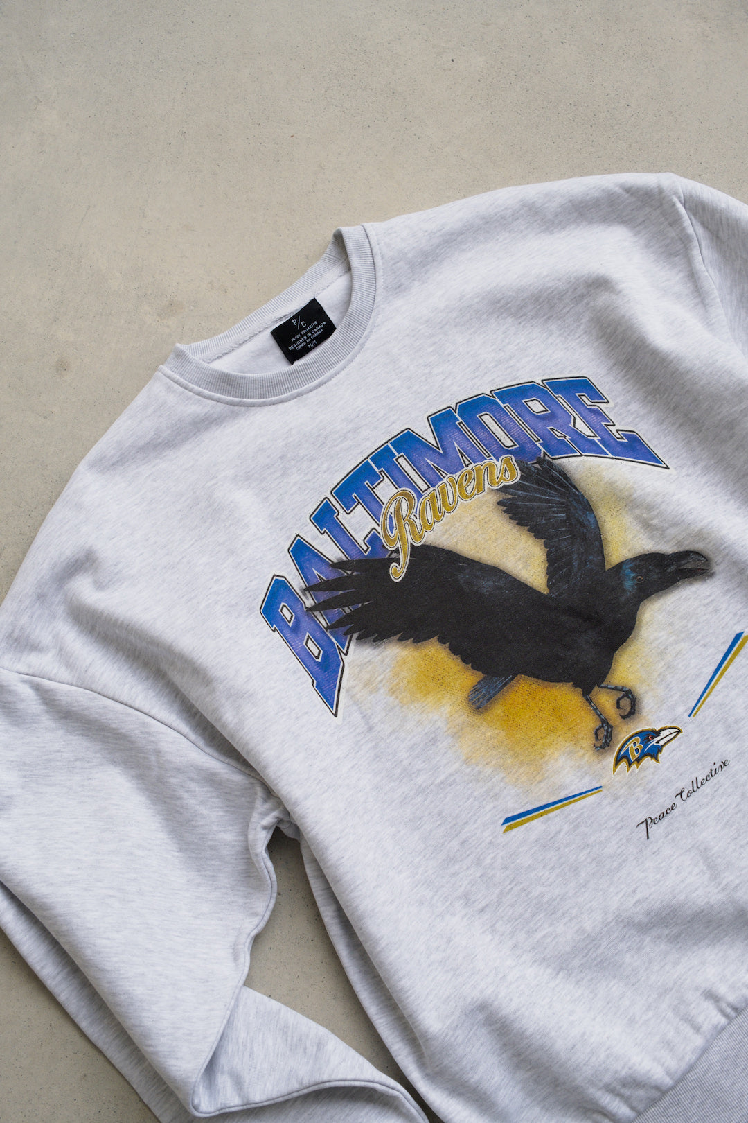 Baltimore Ravens Mascot SuperHeavy™️ Crewneck - Ash