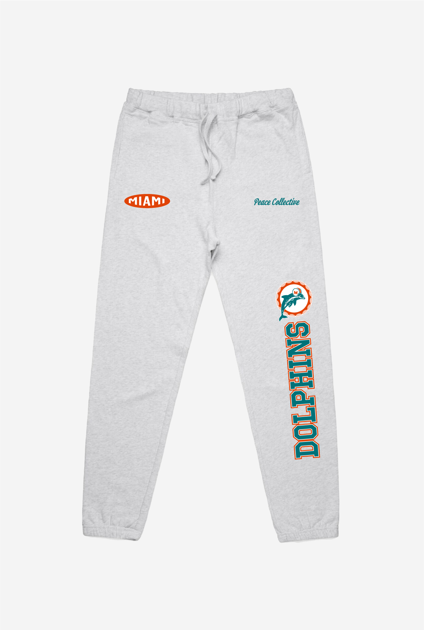 Jogging graphique délavé Miami Dolphins - Cendre 