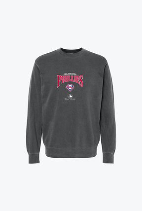 Philadelphia Phillies Vintage Embroidered Crewneck - Black