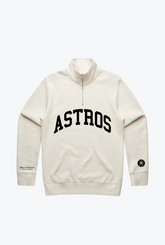 Houston Astros Collegiate Quarter Zip - Ivory