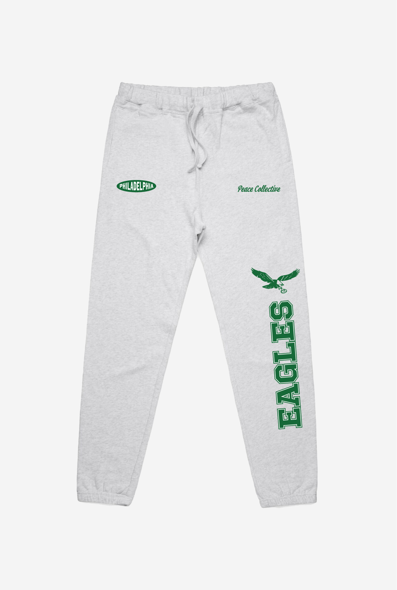 Jogging graphique délavé des Eagles de Philadelphie - Cendre 