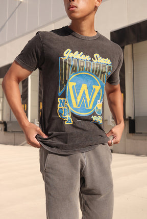 Golden State Warriors Stonewash T-Shirt - Black