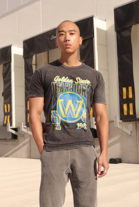 Golden State Warriors Stonewash T-Shirt - Black