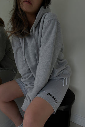Peace Bike Shorts - Grey