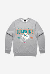 Chandail à col rond Miami Dolphins Vintage - Gris