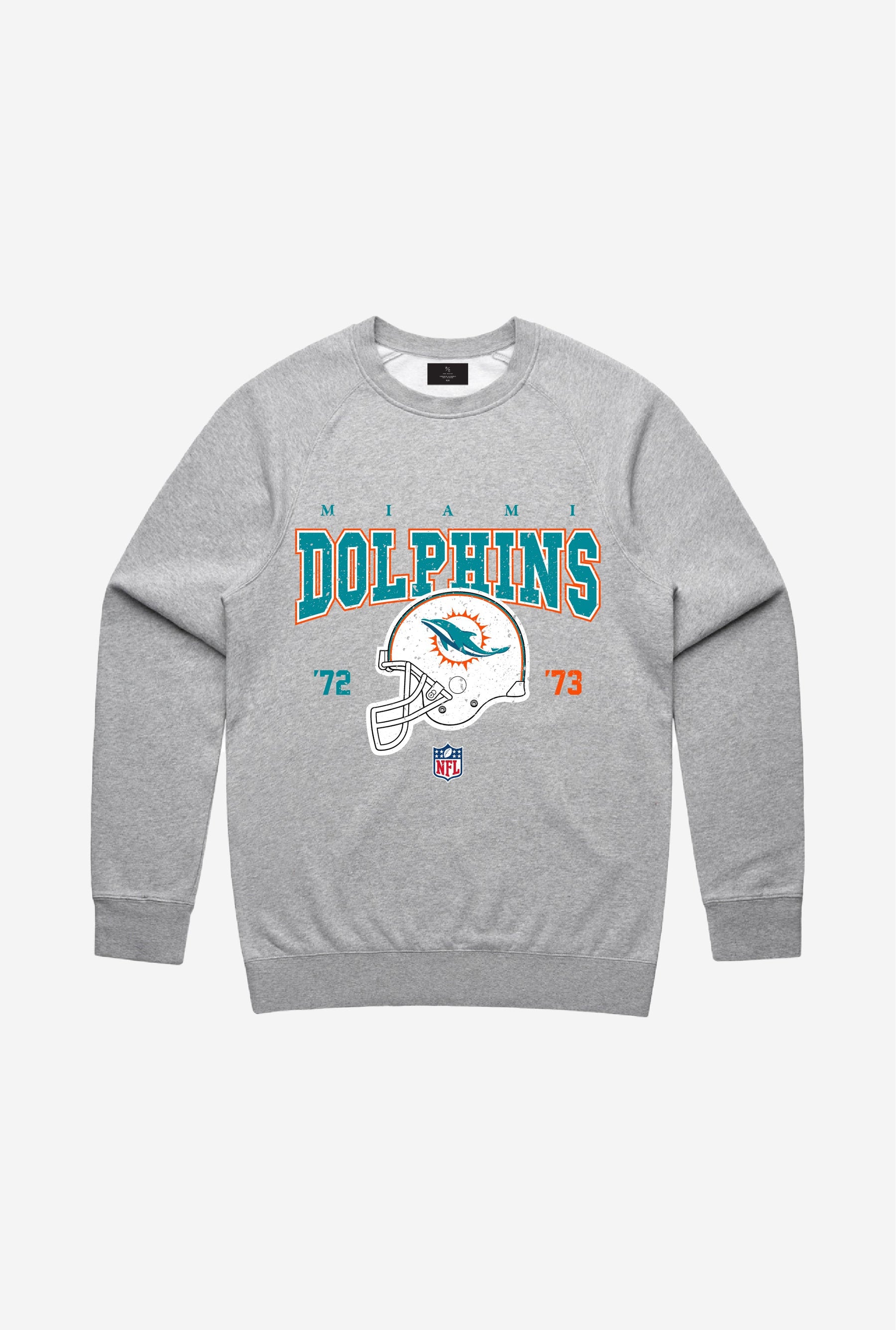 Chandail à col rond Miami Dolphins Vintage - Gris