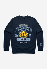 Memphis Grizzlies Washed Crewneck - Navy